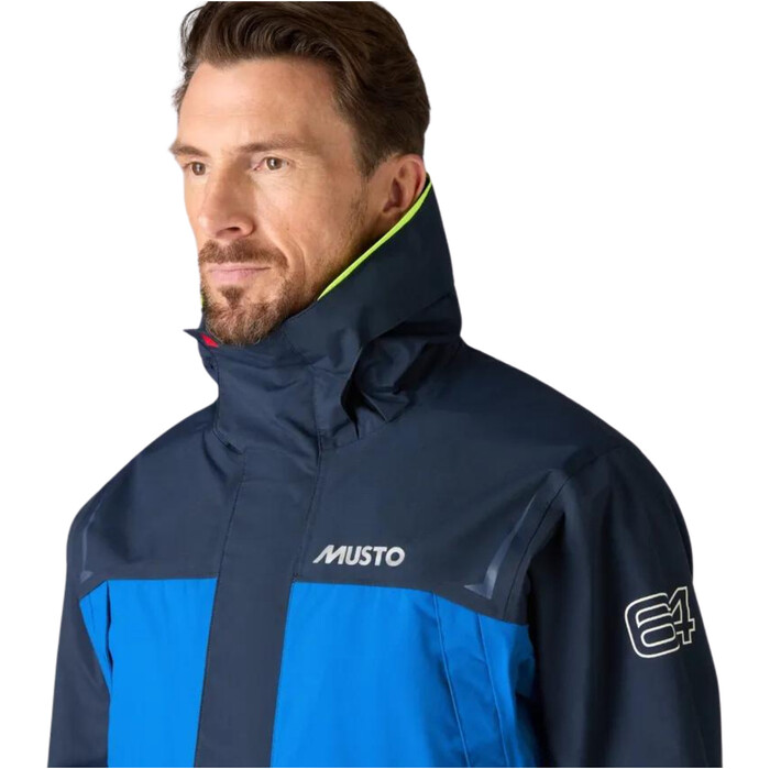 2024 Musto Hombres BR1 Chaqueta Channel Sailing 82399 - Aruba Blue / Azul Marino